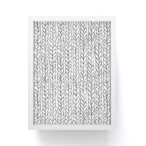 Ninola Design Wool Braids Drawing Framed Mini Art Print