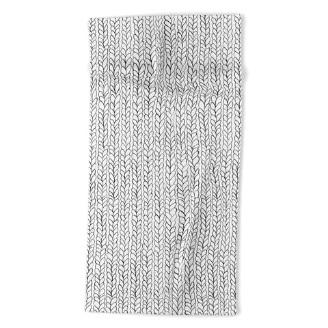 Ninola Design Wool Braids Drawing Beach Towel
