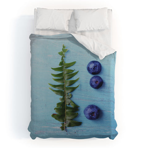 Olivia St Claire Blueberries and Fern Duvet Cover