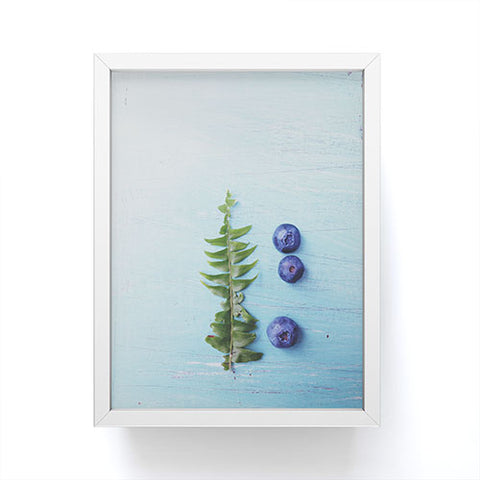 Olivia St Claire Blueberries and Fern Framed Mini Art Print