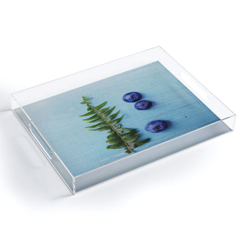 Olivia St Claire Blueberries and Fern Acrylic Tray