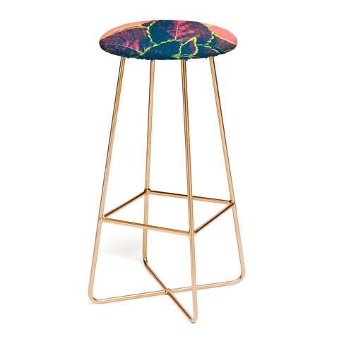 Olivia St Claire Coleus on Red Table Bar Stool