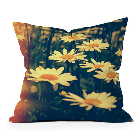 Olivia St Claire Daisies Throw Pillow