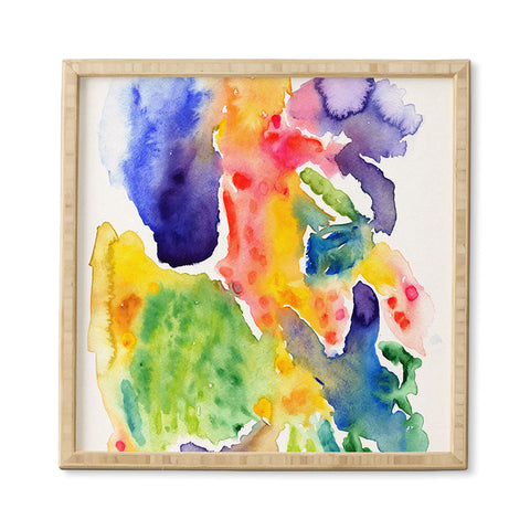 Olivia St Claire Happy Watercolor Framed Wall Art