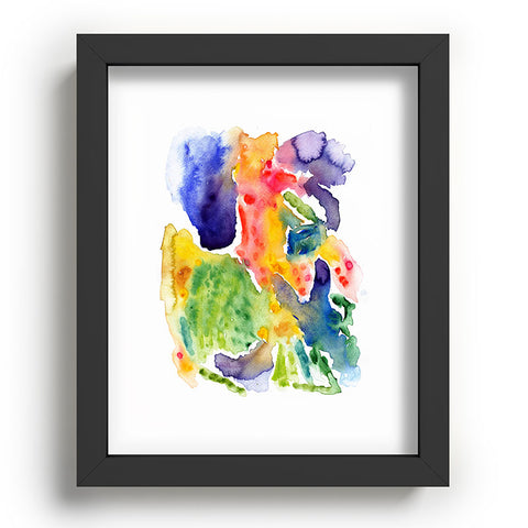 Olivia St Claire Happy Watercolor Recessed Framing Rectangle