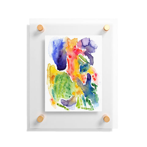 Olivia St Claire Happy Watercolor Floating Acrylic Print