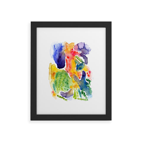 Olivia St Claire Happy Watercolor Framed Art Print