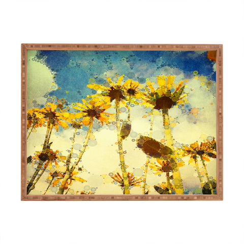 Olivia St Claire Happy Yellow Flowers Rectangular Tray