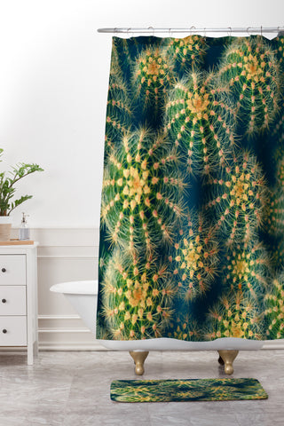 Olivia St Claire Lovely Cactus Shower Curtain And Mat