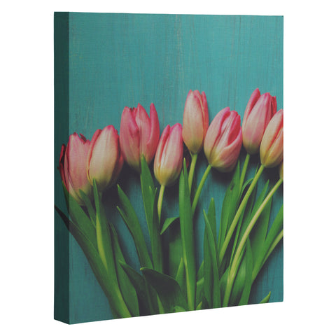 Olivia St Claire Lovely Pink Tulips Art Canvas