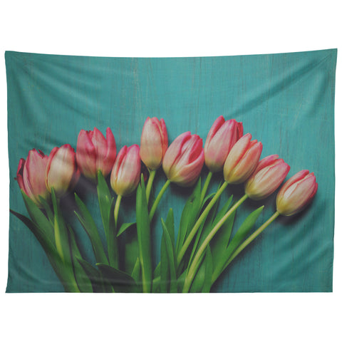 Olivia St Claire Lovely Pink Tulips Tapestry