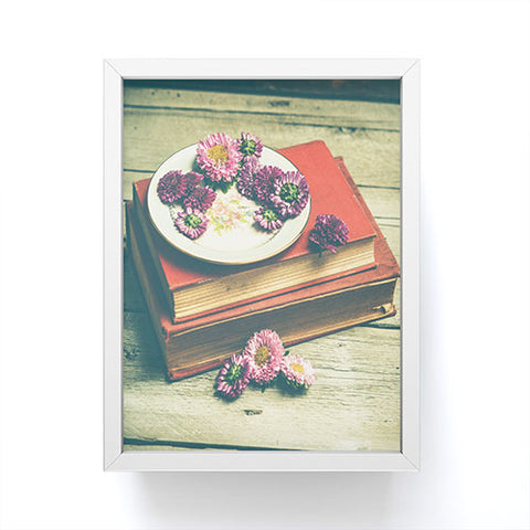 Olivia St Claire Old Books and Asters Framed Mini Art Print