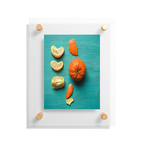 Olivia St Claire Orange Wedges Floating Acrylic Print