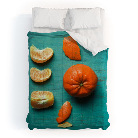 Olivia St Claire Orange Wedges Comforter