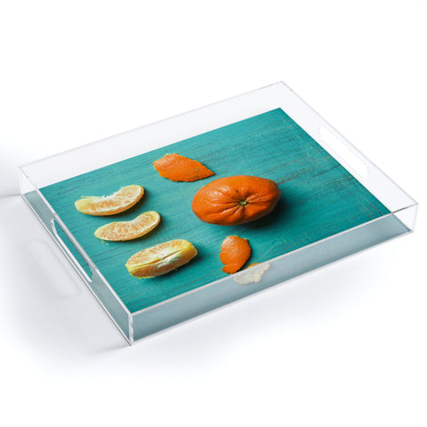 Olivia St Claire Orange Wedges Acrylic Tray