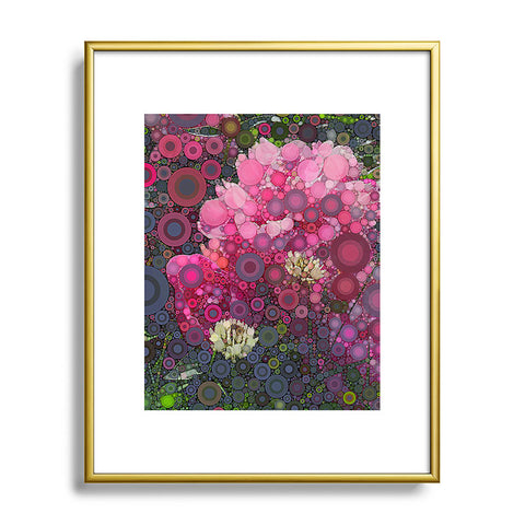Olivia St Claire Peony and Clover Metal Framed Art Print