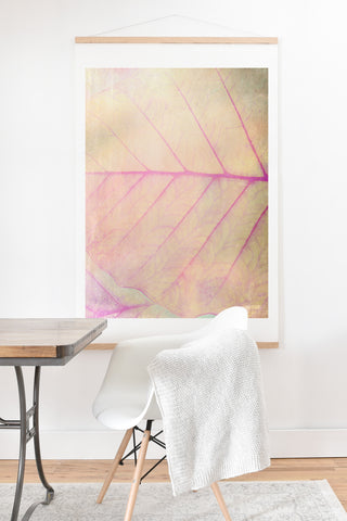 Olivia St Claire Pink Leaf Abstract Art Print And Hanger