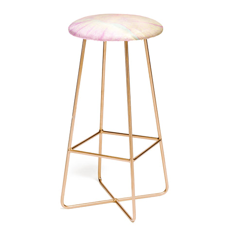 Olivia St Claire Pink Leaf Abstract Bar Stool