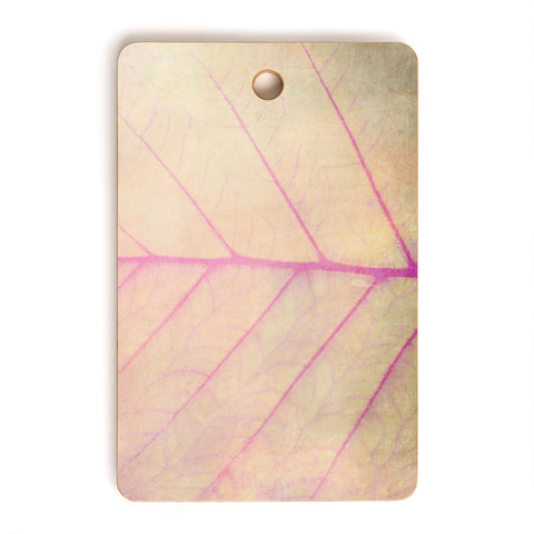 Olivia St Claire Pink Leaf Abstract Cutting Board Rectangle