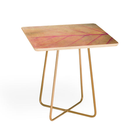 Olivia St Claire Pink Leaf Abstract Side Table