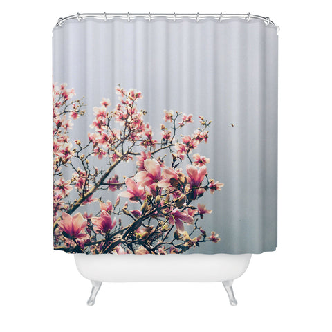 Olivia St Claire Pink Magnolia Shower Curtain