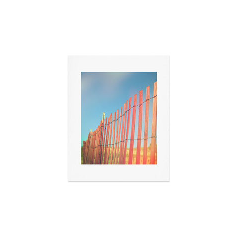 Olivia St Claire Red Beach Fence Art Print