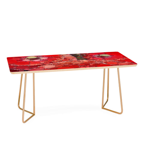 Olivia St Claire Red Poppy Abstract Coffee Table