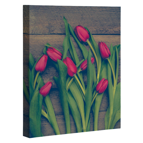 Olivia St Claire Red Tulips Art Canvas