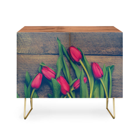 Olivia St Claire Red Tulips Credenza