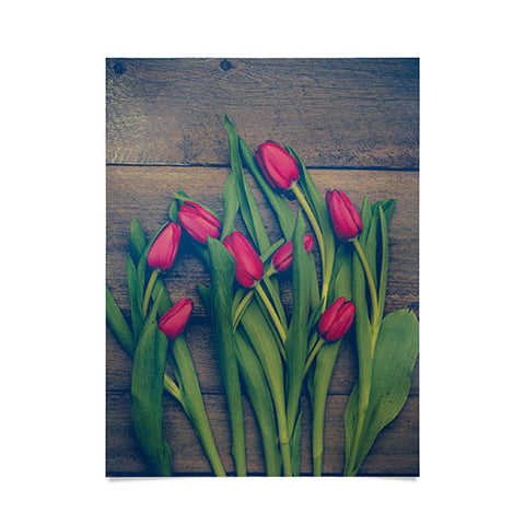 Olivia St Claire Red Tulips Poster