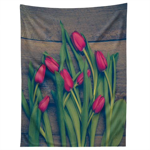 Olivia St Claire Red Tulips Tapestry
