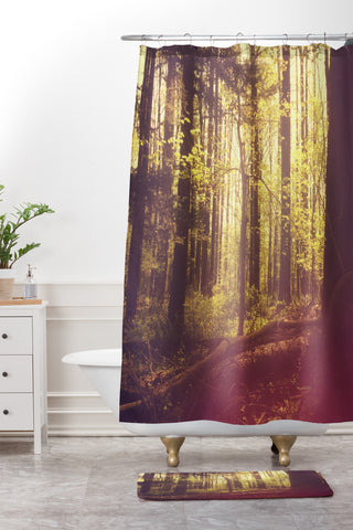 Olivia St Claire She Experienced Heaven on Earth Among the Trees Shower Curtain And Mat