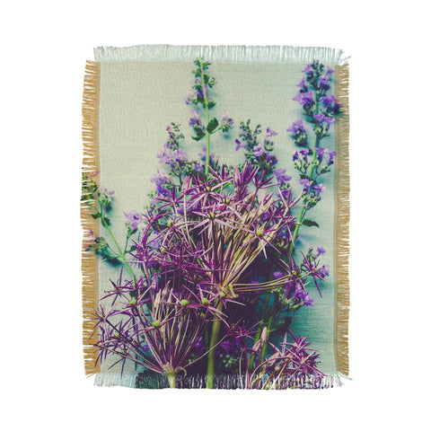 Olivia St Claire Spring Bouquet Throw Blanket