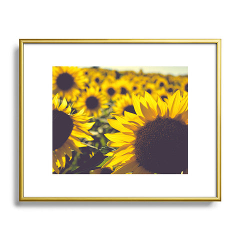 Olivia St Claire Summer Sunflower Love Metal Framed Art Print