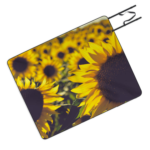 Olivia St Claire Summer Sunflower Love Picnic Blanket
