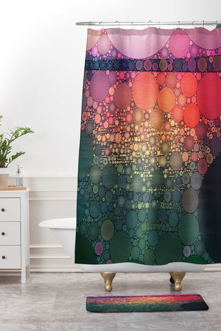 Olivia St Claire Sunrise Over the Sea Shower Curtain And Mat