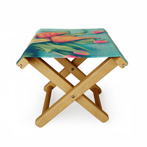 Olivia St Claire The Beat Goes On Yellow Folding Stool