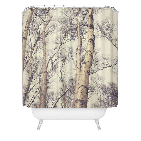 Olivia St Claire Winter Birch Trees Shower Curtain