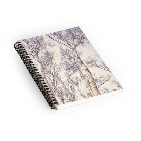 Olivia St Claire Winter Birch Trees Spiral Notebook