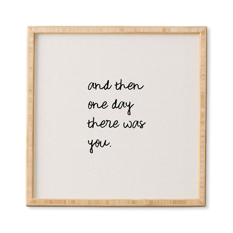 Orara Studio And Then One Day Couples Quote Framed Wall Art
