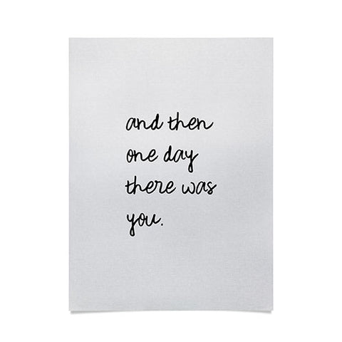 Orara Studio And Then One Day Couples Quote Poster