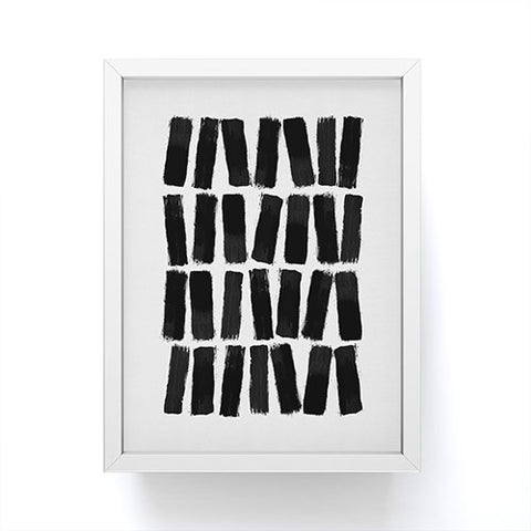 Orara Studio Black Brush Strokes Framed Mini Art Print