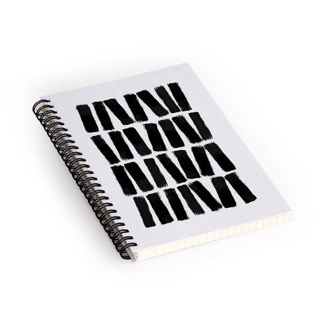 Orara Studio Black Brush Strokes Spiral Notebook