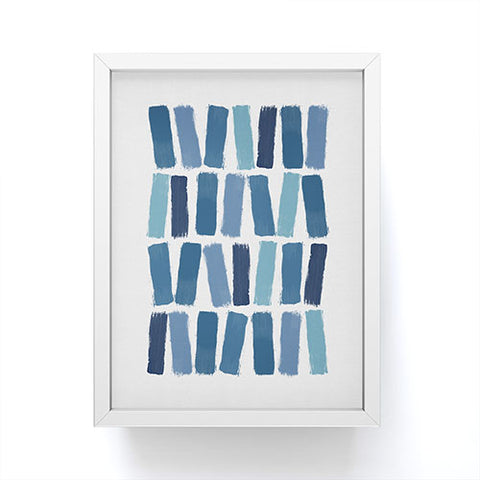 Orara Studio Blue Brush Strokes Framed Mini Art Print
