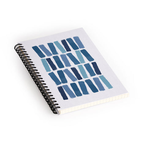 Orara Studio Blue Brush Strokes Spiral Notebook