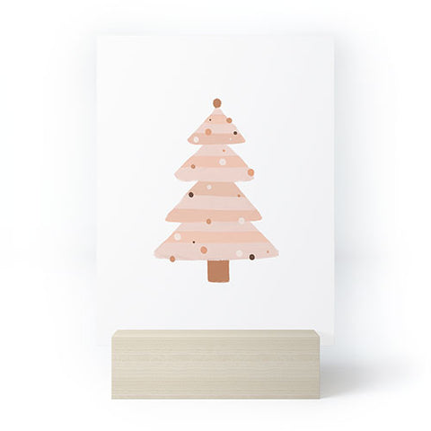Orara Studio Blush Christmas Tree Mini Art Print