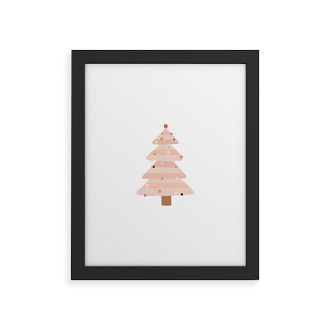 Orara Studio Blush Christmas Tree Framed Art Print