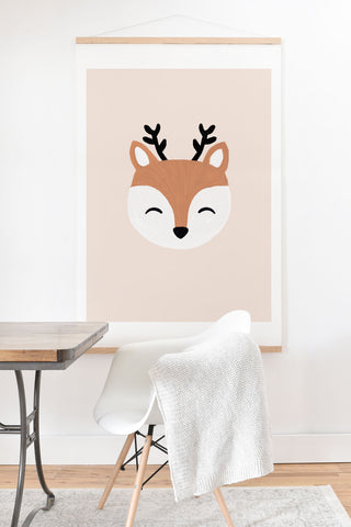 Orara Studio Blush Deer Art Print And Hanger