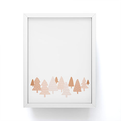 Orara Studio Blush Winter Trees Framed Mini Art Print