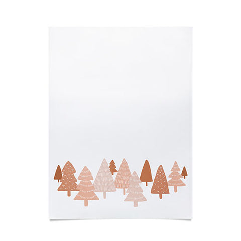 Orara Studio Blush Winter Trees Poster